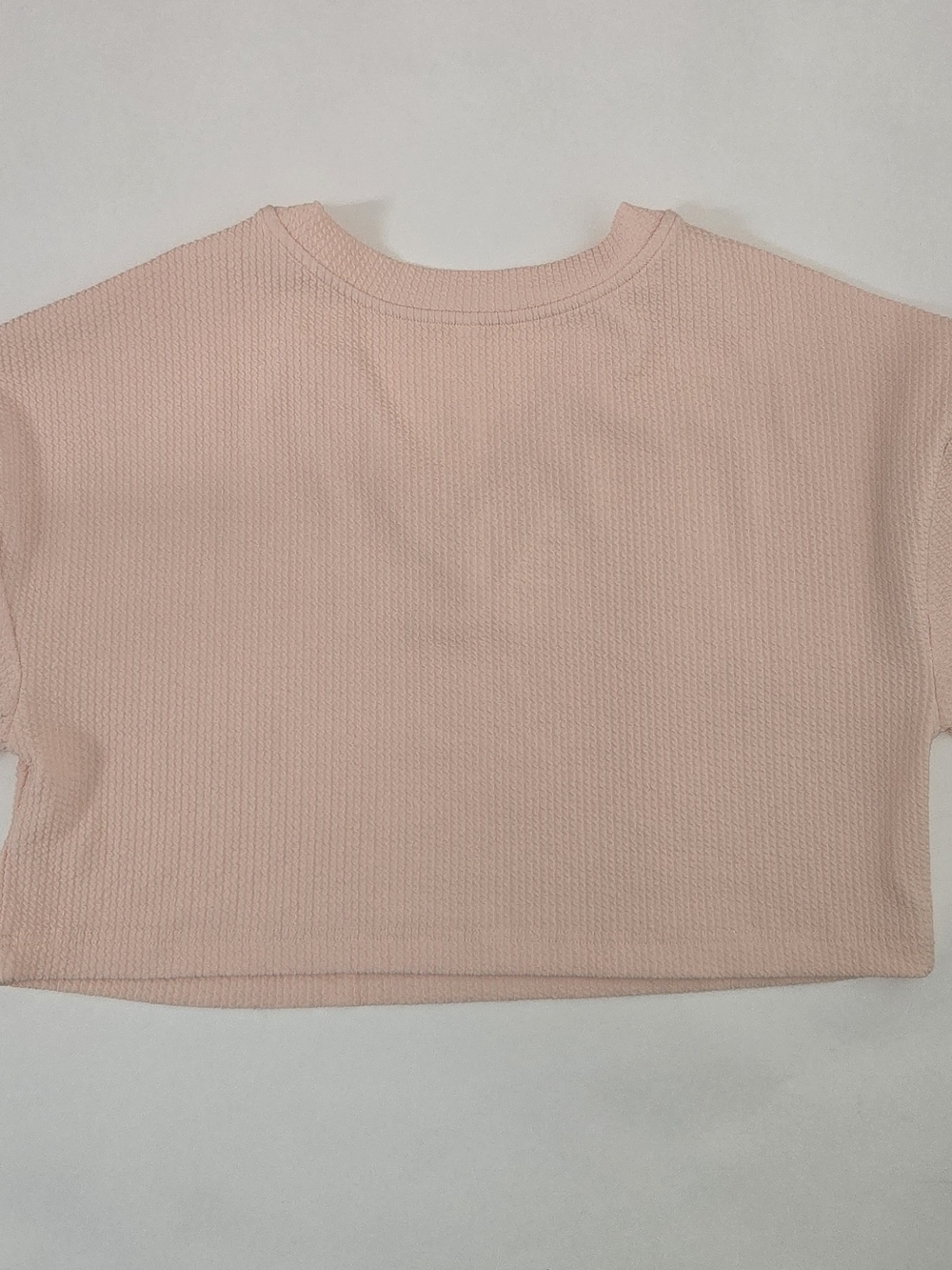 Women's Ribbed V-Neck Crop Top & Shorts Lounge Set - Blush Womens Size S - Picture 6 of 10